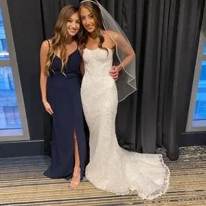 dessy navy blue bridesmaid dresses Laurel Unique Halter Ruffles Floor Length Chiffon Bridesmaid Dresses, Navy Blue main image 0